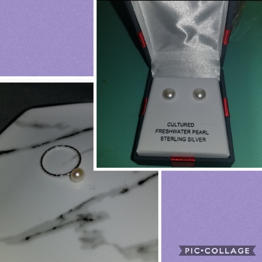 Sterling Silver earrings & Ring set